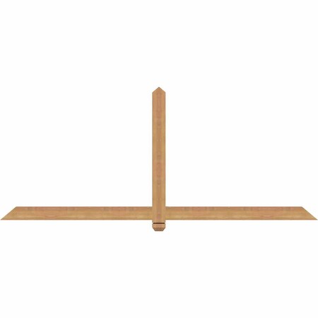 Ekena Millwork Eugene Smooth Timber Gable Bracket, Western Red Cedar, 84"W x 35"H x 1 1/2"D x 3 1/2"F, 10/12 Pitch GBW084X35X0204EUG00SWR